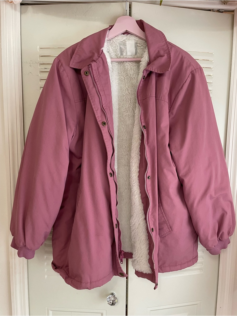 Vintage Mauve Sherpa Jacket